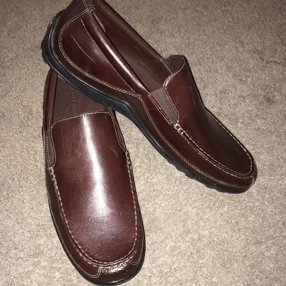 Cole Haan Brown Leather Tucker Venetian Driving Shoes - Picture 2 of 8